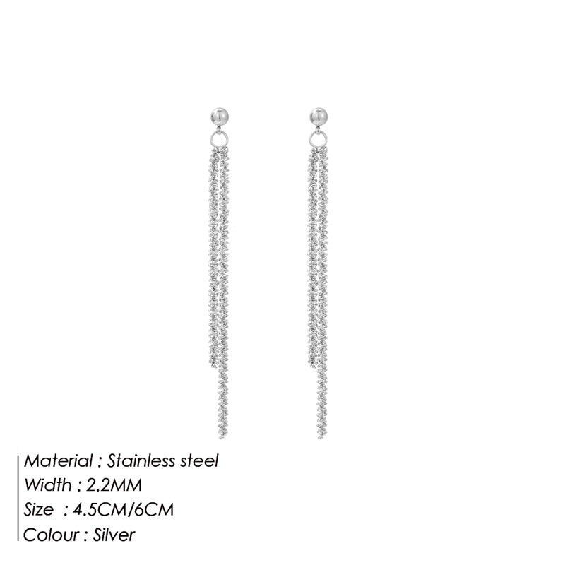 チェーンピアス K18 ピアス ロングアメリカンピアス アクセサリー003