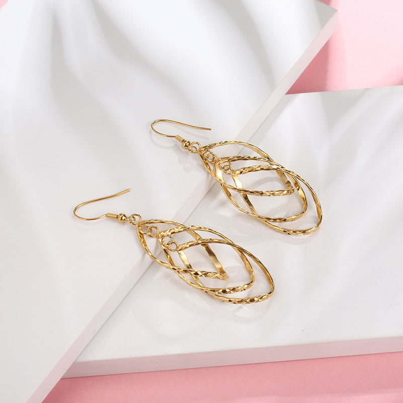 チェーンピアス K18 ピアス ロングアメリカンピアス アクセサリー007