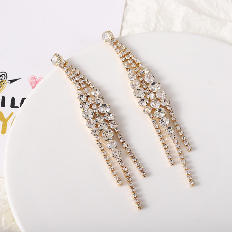 チェーンピアス K18 ピアス ロングアメリカンピアス アクセサリー009金