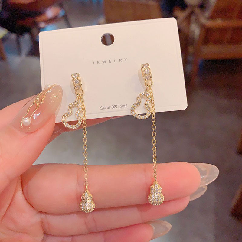 チェーンピアス K18 ピアス ロングアメリカンピアス アクセサリー金015