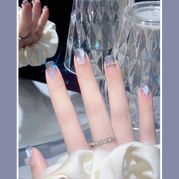 ネイルチップ ミディアム オーバル 人気 3d マグネット デザイン ファッション 253