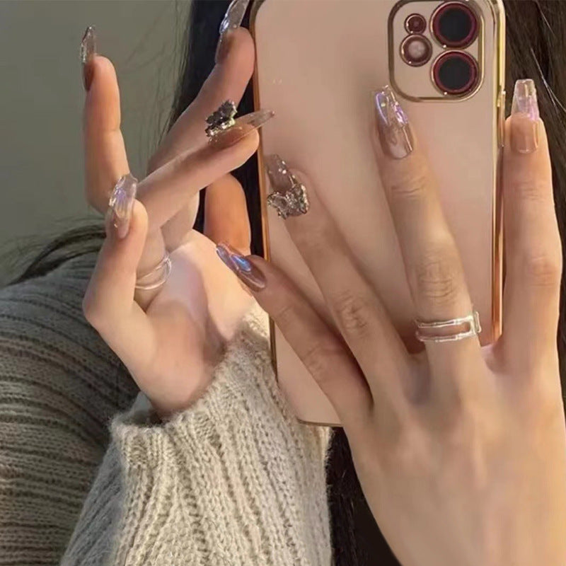 ネイルチップ ミディアム オーバル 人気 3d マグネット デザイン ファッション 34