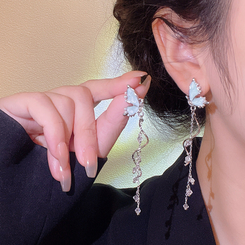 チェーンピアス K18 ピアス ロングアメリカンピアス アクセサリー6102