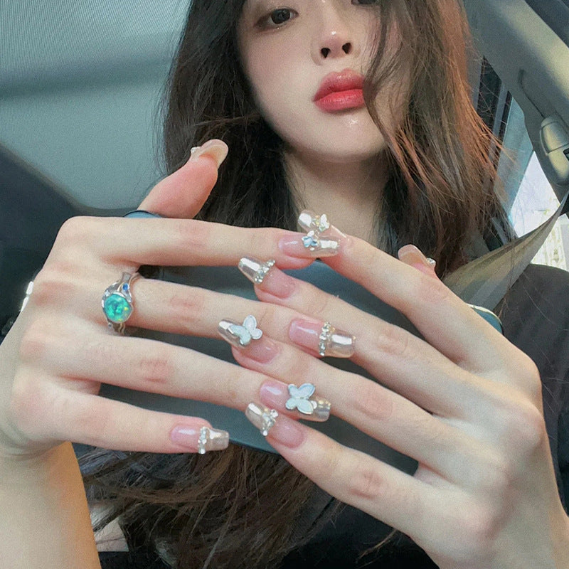 ネイルチップ ミディアム オーバル 人気 3d マグネット デザイン ファッション66