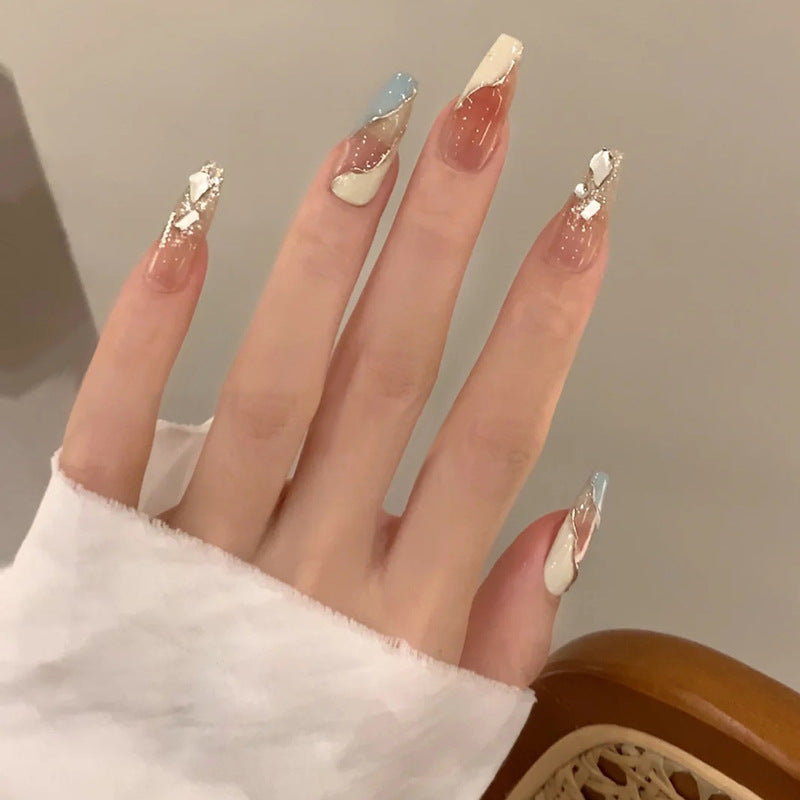 ネイルチップ ミディアム オーバル 人気 3d マグネット デザイン ファッション 78