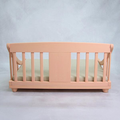 ドッグベッド マット付 Mサイズ ピンク 木製 天然塗料 アクアクリーンマット付