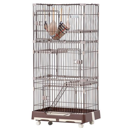 猫 ケージ 3段 トイレ付き 1段2段 おしゃれ キャットケージ ペットケージ キャスター付 ハンモック付き 猫ゲージ 大型 多頭飼い